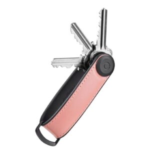 Orbitkey Hybrid Leather Key Organiser pastel pink