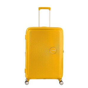 American Tourister Soundbox Spinner 67 Expandable golden yellow