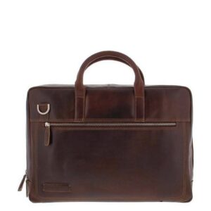 Plevier Vintage London Laptoptas 2 vaks 15.6" dark brown
