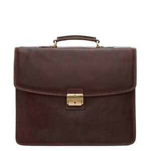 Castelijn & Beerens Verona Laptoptas 15.6'' 3-vaks mocca