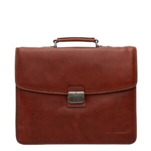 Castelijn & Beerens Verona Laptoptas 15.6" 3-vaks licht bruin