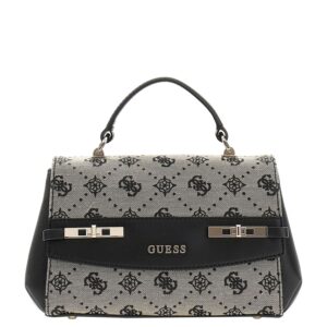 Guess Melinda Logo Top Handle Flap black logo