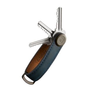 Orbitkey Crazy Horse Leather Key Organiser marine blue