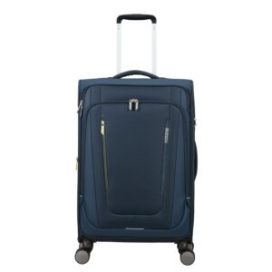 American Tourister Wanderlite Spinner M - Uitbreidbaar 73/81 liter - 68x43x29/32 cm - dark navy