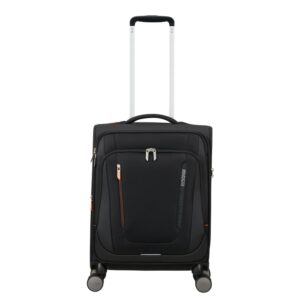 American Tourister Wanderlite Handbagage Spinner S - Uitbreidbaar 45/49.5 liter - 55x40x25 cm - shadow black