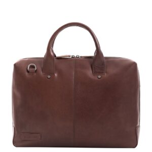 Plevier Basalt Leren Enkelvaks Laptoptas 15.6'' bruin