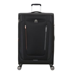 American Tourister Wanderlite Spinner L - Uitbreidbaar 108/123 liter - 79x48x31/34 cm - shadow black