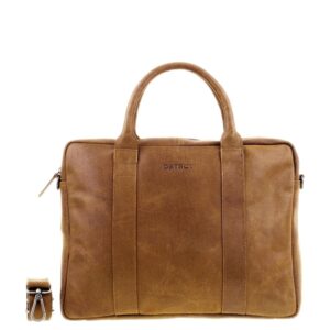 DSTRCT Limited Single Zip 15'' Laptoptas cognac