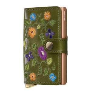 Secrid Miniwallet Stitch Floral V2 olive