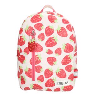 Zebra Trends Lily Kinderrugzak voor meisjes - met borstriem - aardbei
