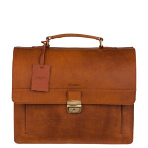 Burkely Scott Vintage Briefcase 2 Compartment cognac