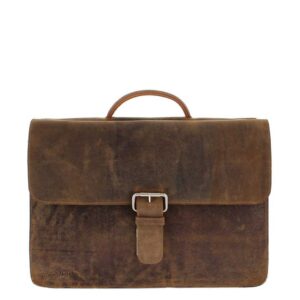Plevier Retro Zeppelin Laptoptas 3 vaks 17.3" bruin