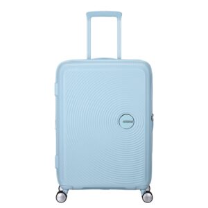 American Tourister Soundbox Spinner 67/24 TSA Expandable pastel blue