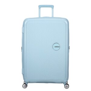 American Tourister Soundbox Spinner 77/28 TSA Expandable pastel blue