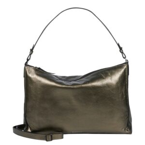 Burkely Creased Crystal Wide Hobo gun metal