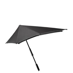 Senz Large Stick Stormparaplu black reflective