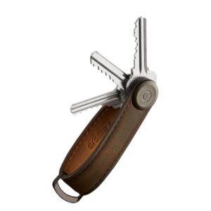 Orbitkey Crazy Horse Leather Key Organiser oak brown