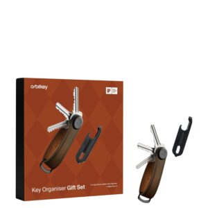 Orbitkey Crazy Horse Key Organiser + Multitool V2 - oak Brown